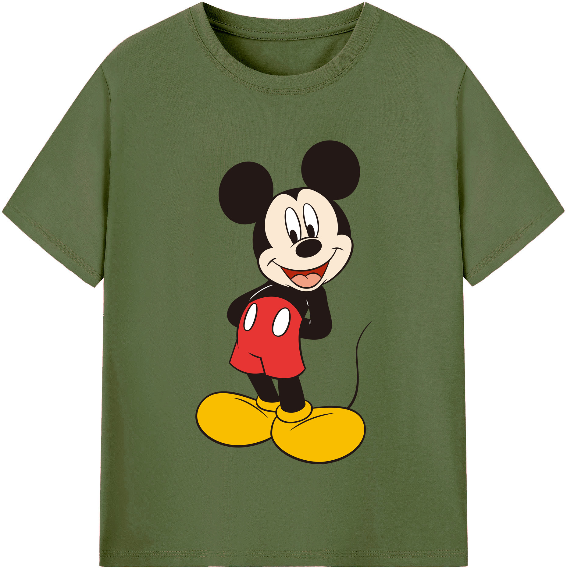 （画像用） ミッキーマウス Mickey Mouse 綿100％半袖Tシャツ（フロントプリント）